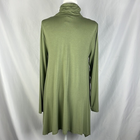 Soft Surroundings Trapeze Timely Turtleneck Green Tunic Top Womens Size L Whimsy - Picture 2 of 14